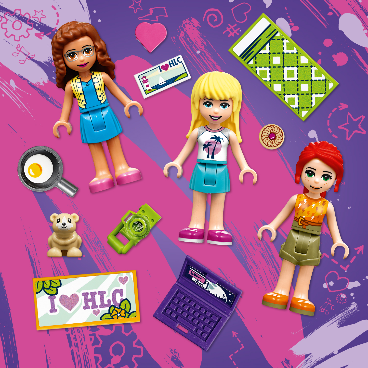 Obsahuje minipanenky Olivii, Miu a Stephanie