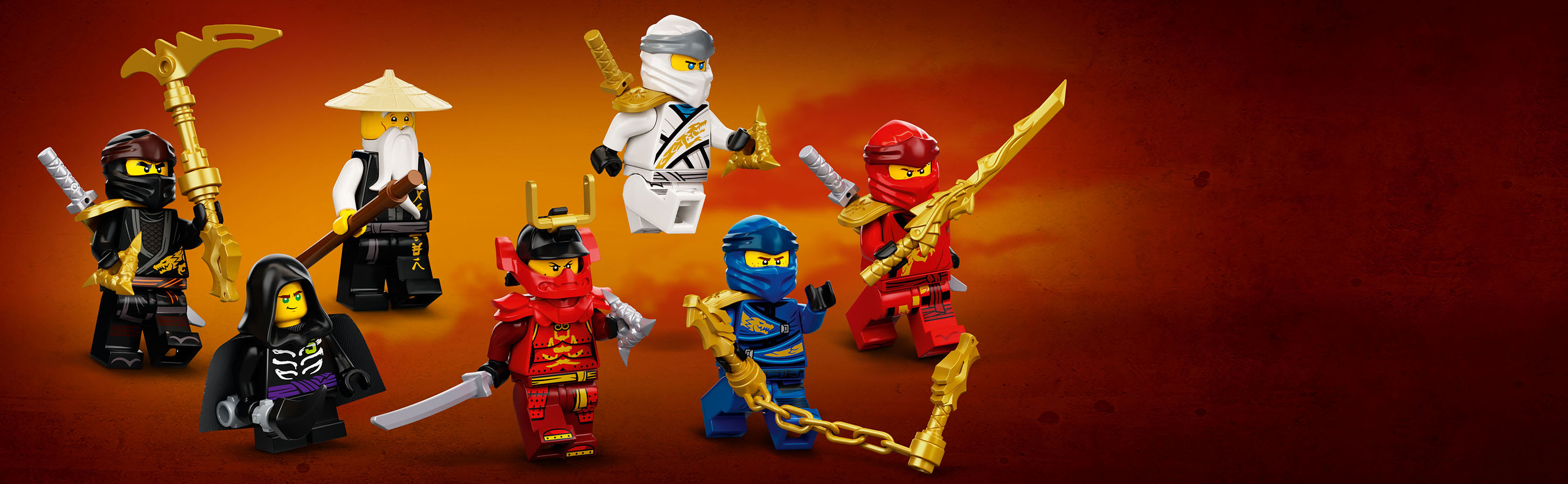 Součástí sady je 7 minifigurek LEGO® NINJAGO®